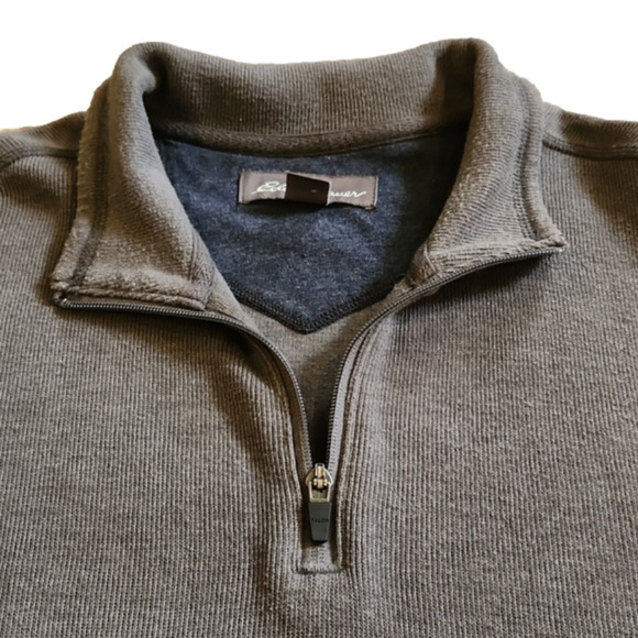 EDDIE Bauer Gray Quarter-Zip Pullover Shirt Jacket - Picture 2 of 10